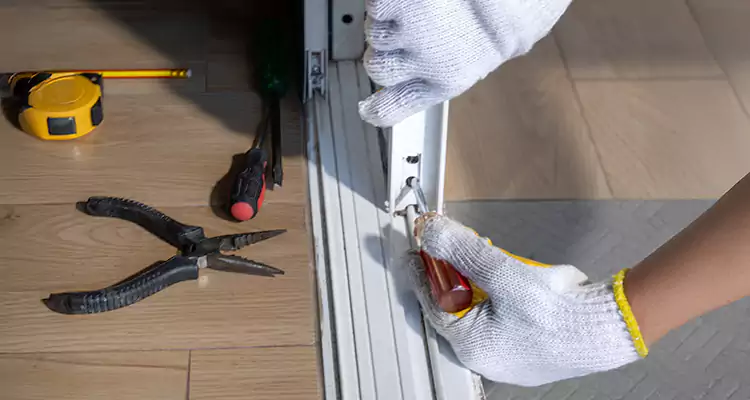 Backyard Sliding Door Track Repair in North Fort Myers, FL